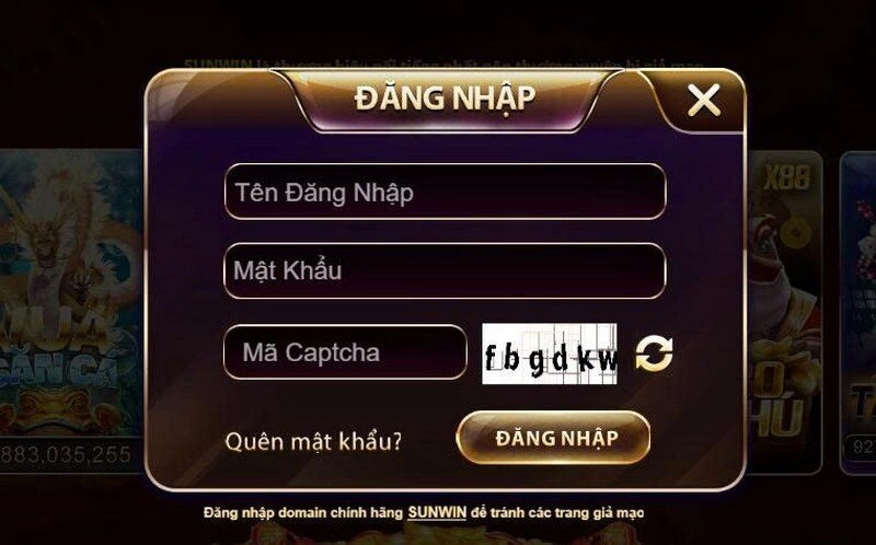 Người chơi điền thông tin đăng nhập tài khoản đầy đủ để tham gia trải nghiệm