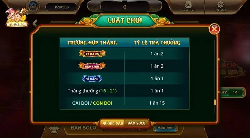 Cách đánh game Xì dách hoàng gia và phân thắng thua chi tiết