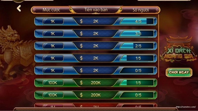 Các bí quyết chơi game Xì dách hoàng gia tại Sunwin
