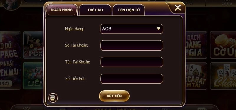 Hướng dẫn cách rút tiền ATM khi chơi bài cực chuẩn xác